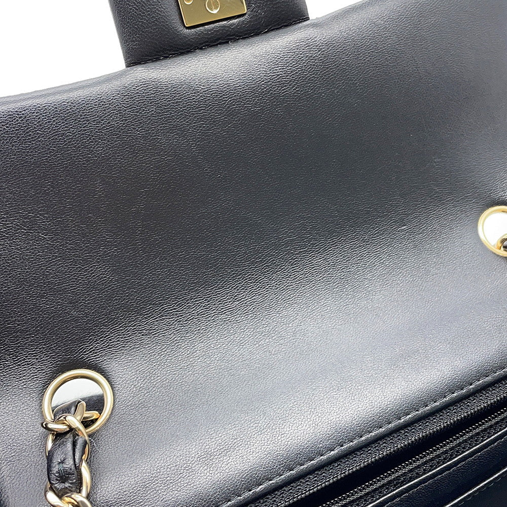 CHANEL Mini Materasse Chain Shoulder BlackA69900 Lambskin Size 20