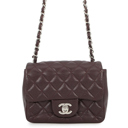 CHANEL Mini Materasse Chain Shoulder BordeauxA35200 Caviar Leather