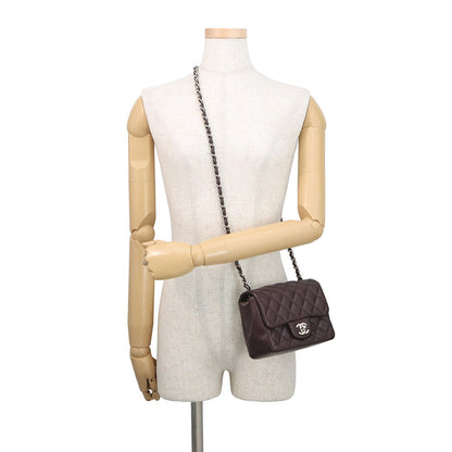 CHANEL Mini Materasse Chain Shoulder BordeauxA35200 Caviar Leather