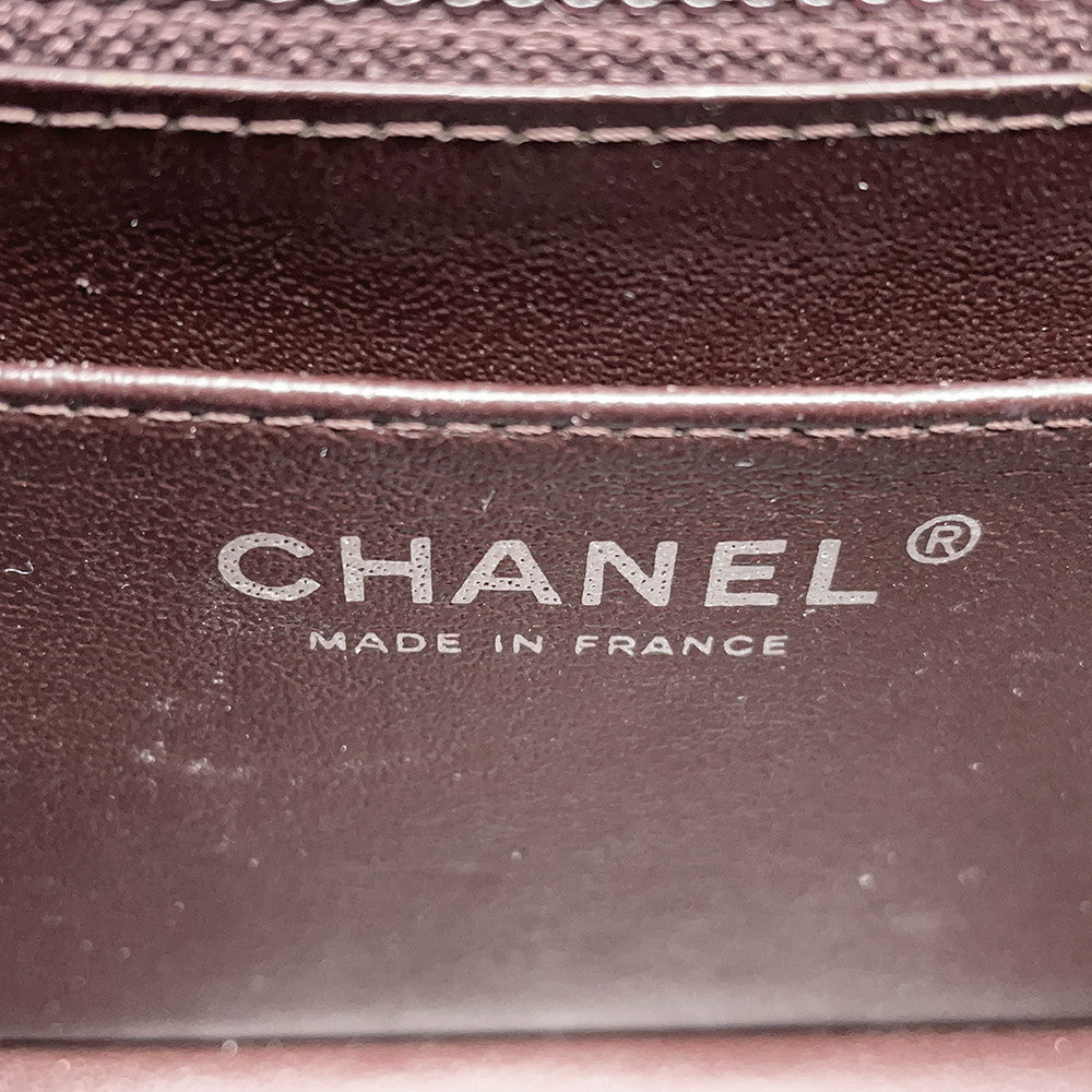 CHANEL Mini Materasse Chain Shoulder BordeauxA35200 Caviar Leather