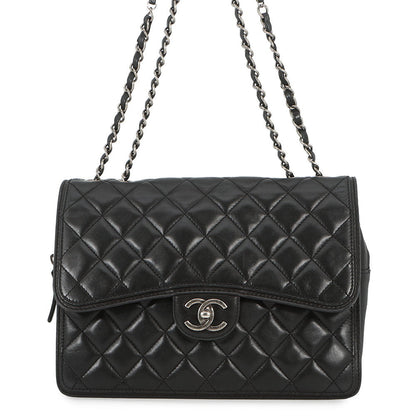 CHANEL Matelasse ChainShoulder Black Lambskin