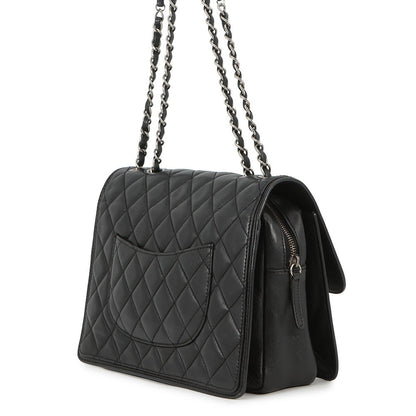 CHANEL Matelasse ChainShoulder Black Lambskin