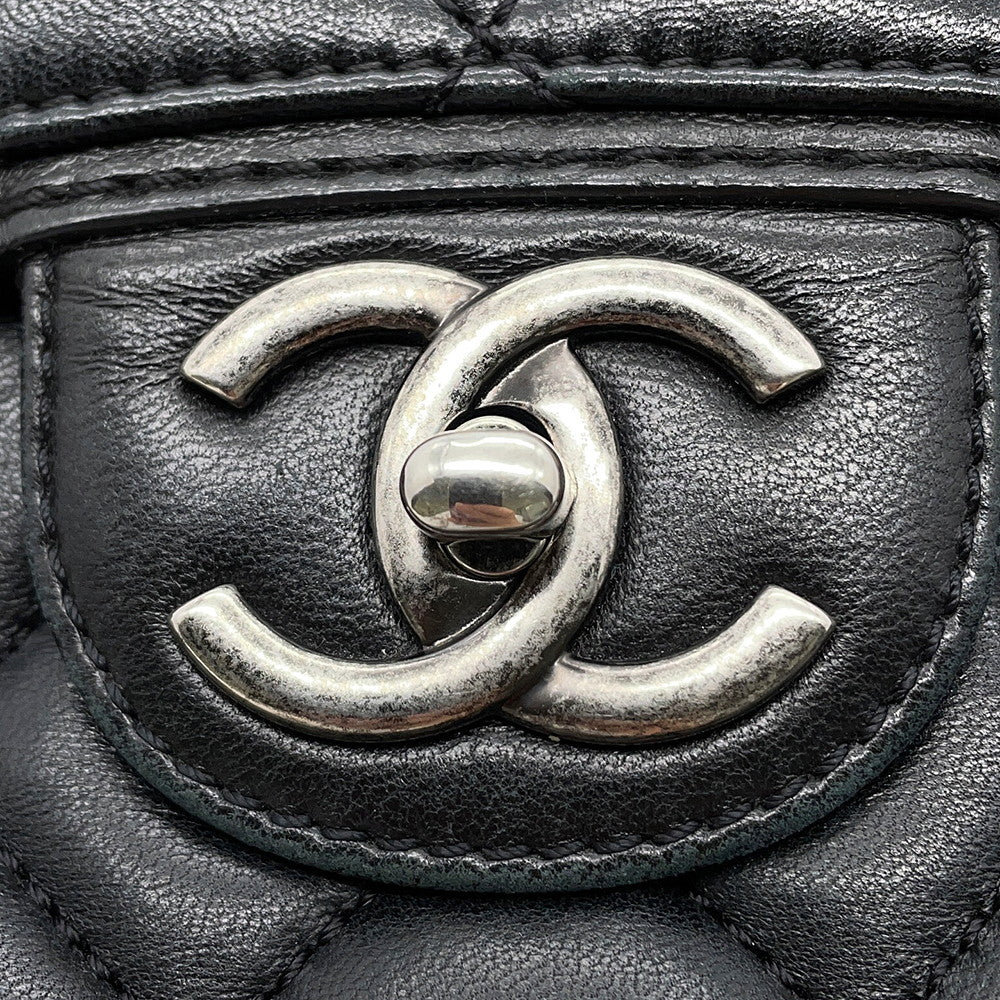 CHANEL Matelasse ChainShoulder Black Lambskin