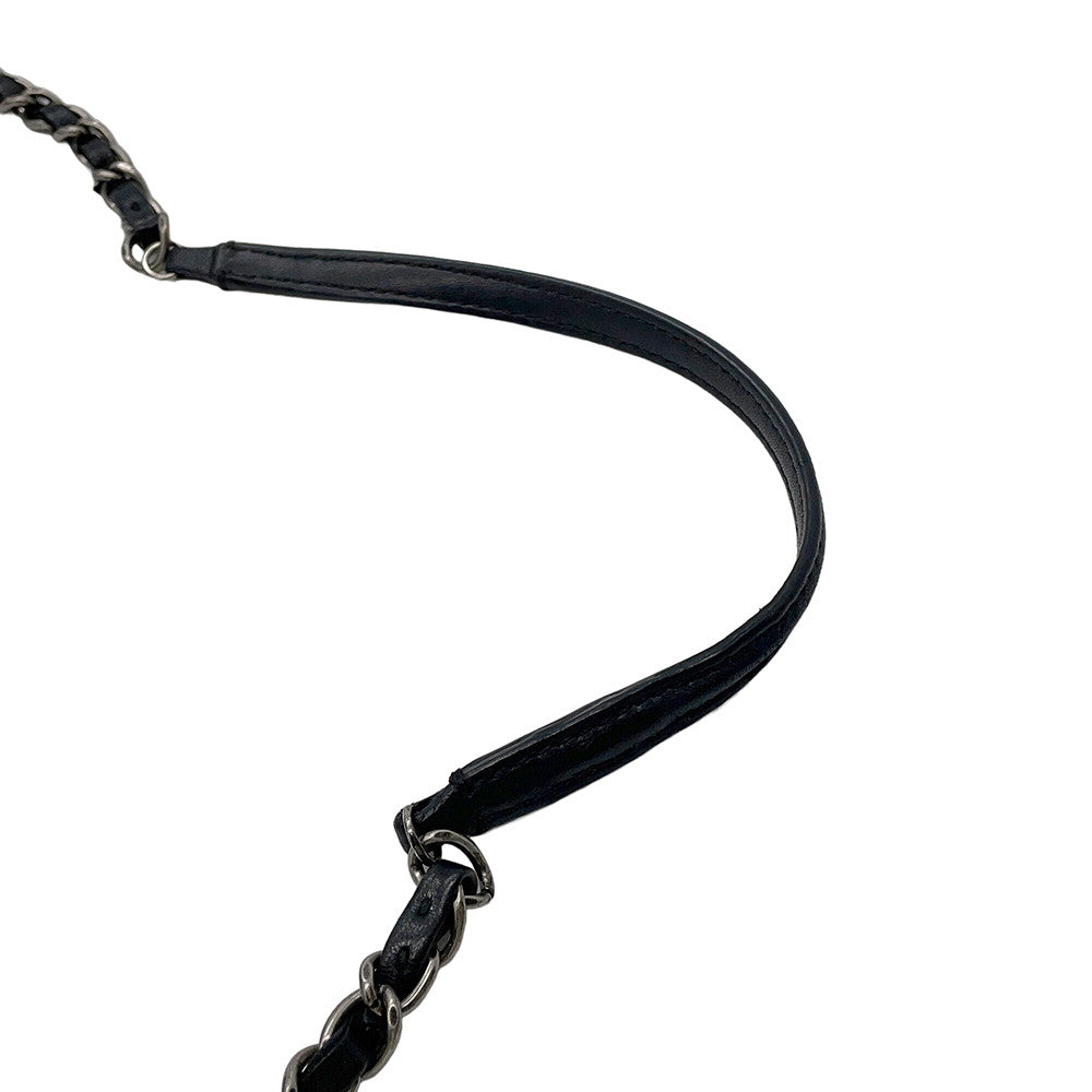 CHANEL Matelasse ChainShoulder Black Lambskin