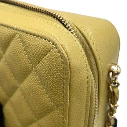 CHANEL ChainShoulder Mini Camera Bag Olive GreenAP2426 Caviar Leather