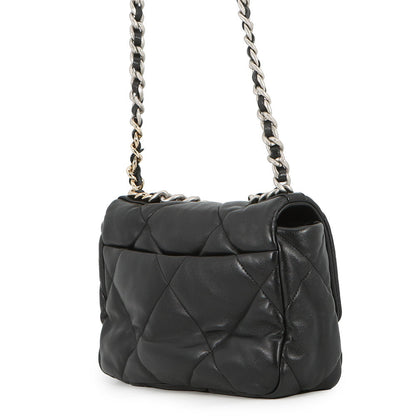 CHANEL CHANEL19 Matelasse Shoulder Bag BlackAS1160-B07327-94305 Shiny Lambskin