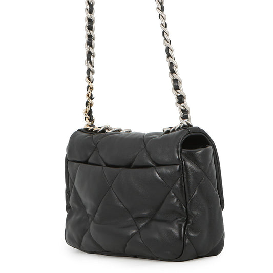 CHANEL CHANEL19 Matelasse Shoulder Bag BlackAS1160-B07327-94305 Shiny Lambskin