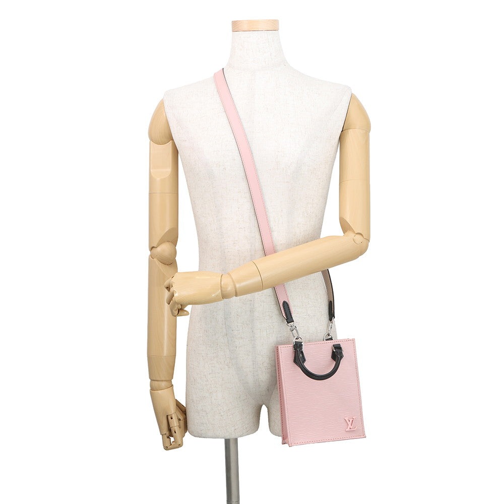 LOUIS VUITTON Petit Sac Plat Rose BallerineM69575 Epi Leather