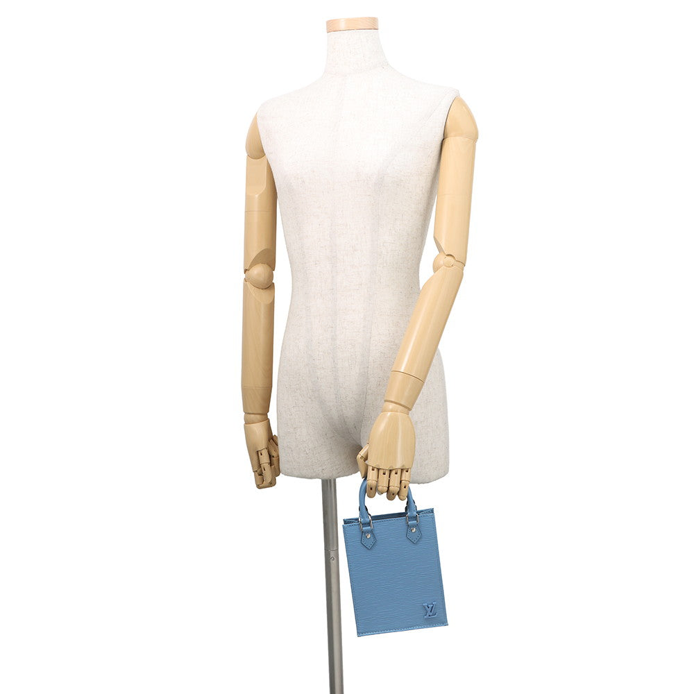 LOUIS VUITTON Petit Sac Plat BlueM80167 Epi Leather
