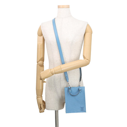 LOUIS VUITTON Petit Sac Plat BlueM80167 Epi Leather
