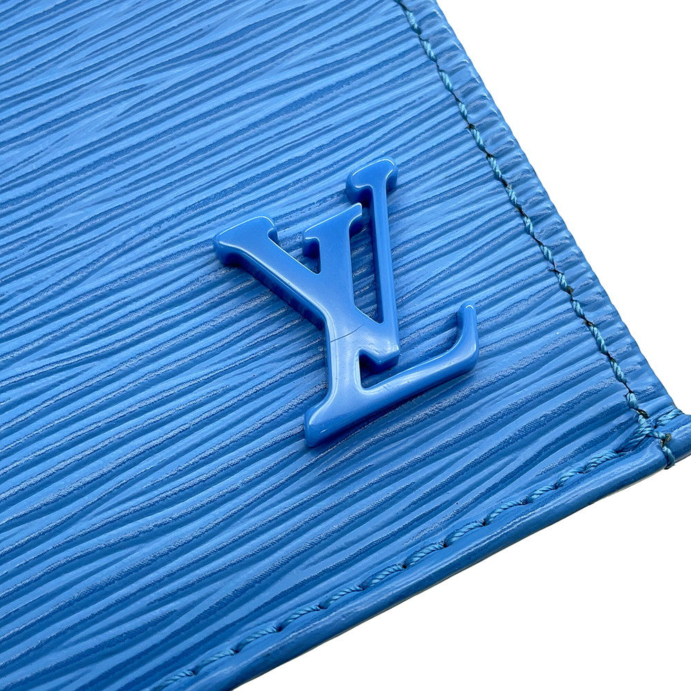 LOUIS VUITTON Petit Sac Plat BlueM80167 Epi Leather