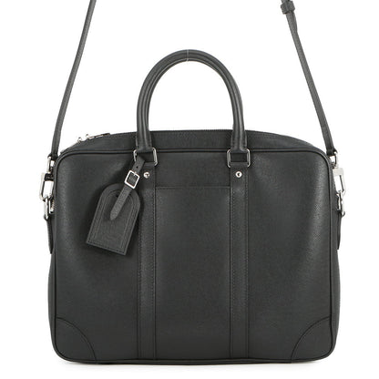 LOUIS VUITTON Porte Documan Voyagej BlackM30975 Taiga Leather