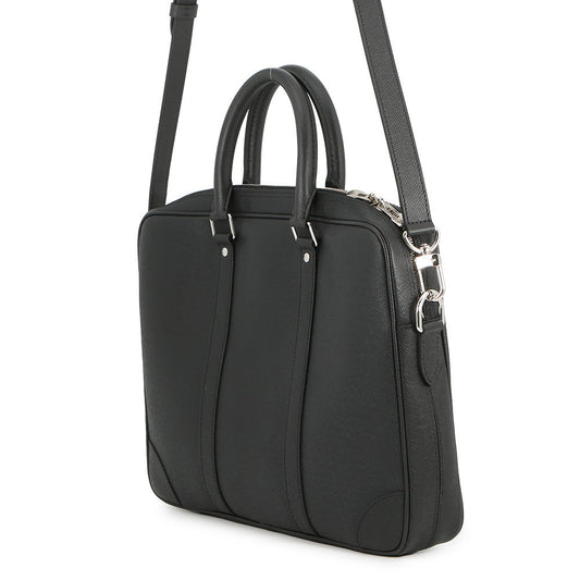LOUIS VUITTON Porte Documan Voyagej BlackM30975 Taiga Leather