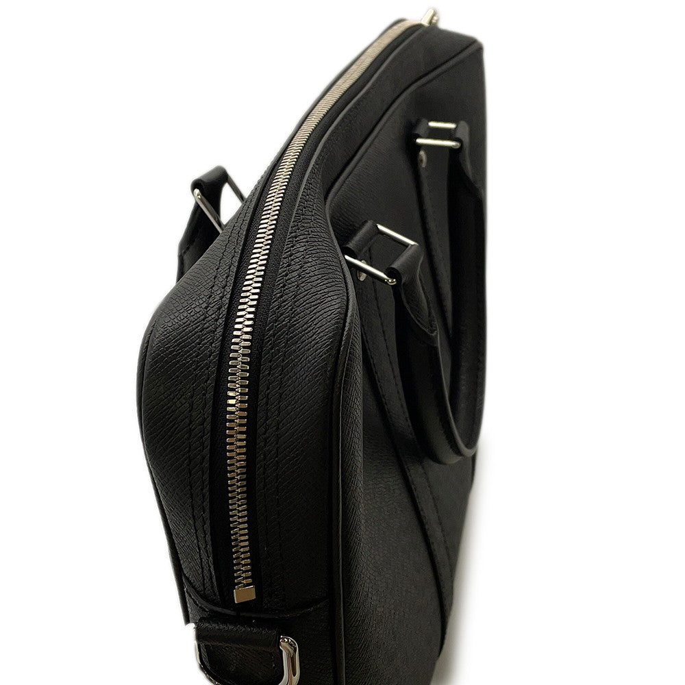 LOUIS VUITTON Porte Documan Voyagej BlackM30975 Taiga Leather