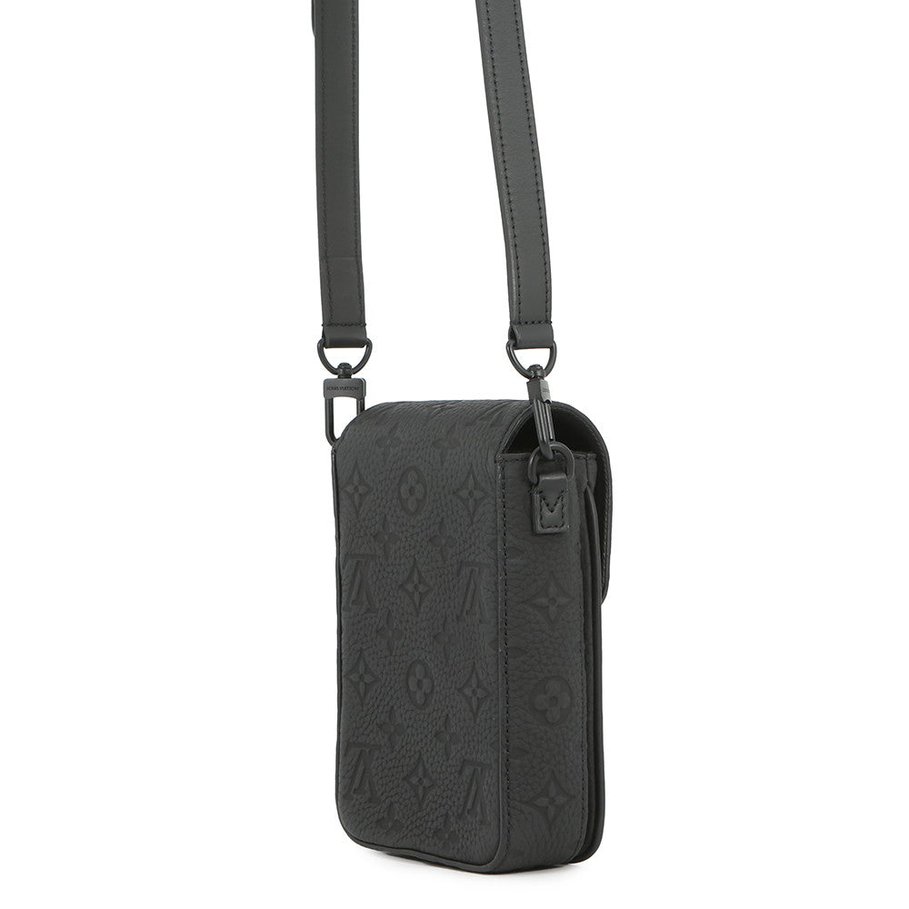 LOUIS VUITTON SPadlock Vertical Wearable Wallet NoirM81524 Monogram・Taurillon