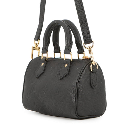 LOUIS VUITTON Nano Speedy NoirM82450 Monogram Empreinte Leather