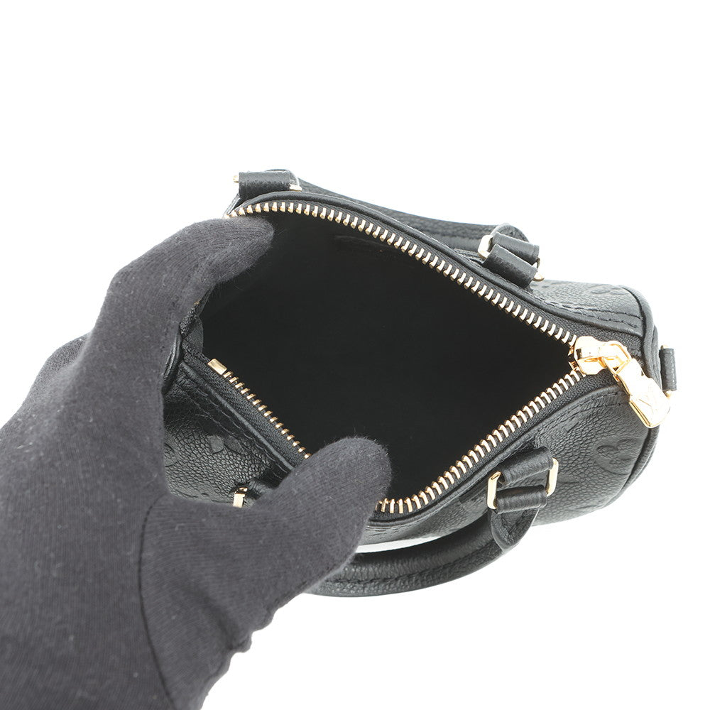 LOUIS VUITTON Nano Speedy NoirM82450 Monogram Empreinte Leather