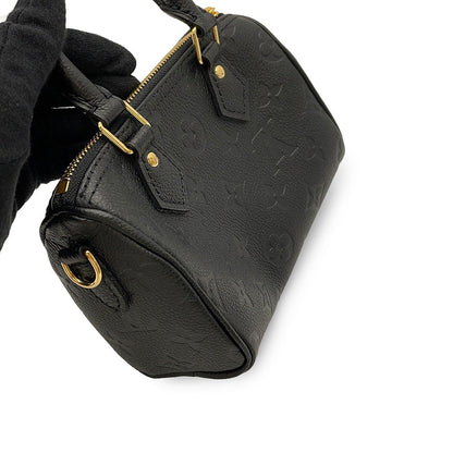 LOUIS VUITTON Nano Speedy NoirM82450 Monogram Empreinte Leather