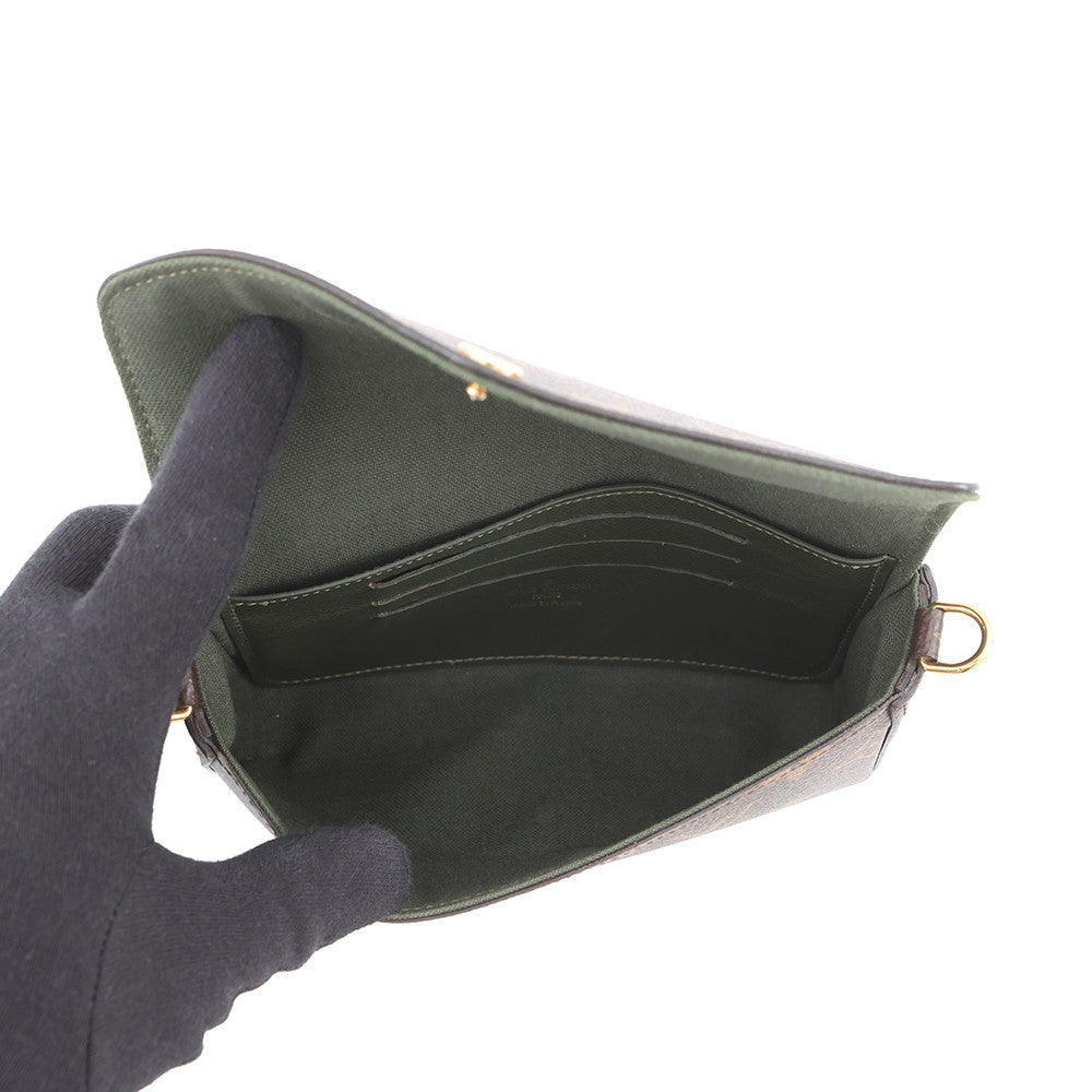 LOUIS VUITTON Multiie Pochette GreenM80091 Monogram