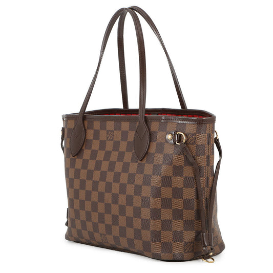 LOUIS VUITTON Neverfull RedN51109 Damier Ebene Canvas Size PM
