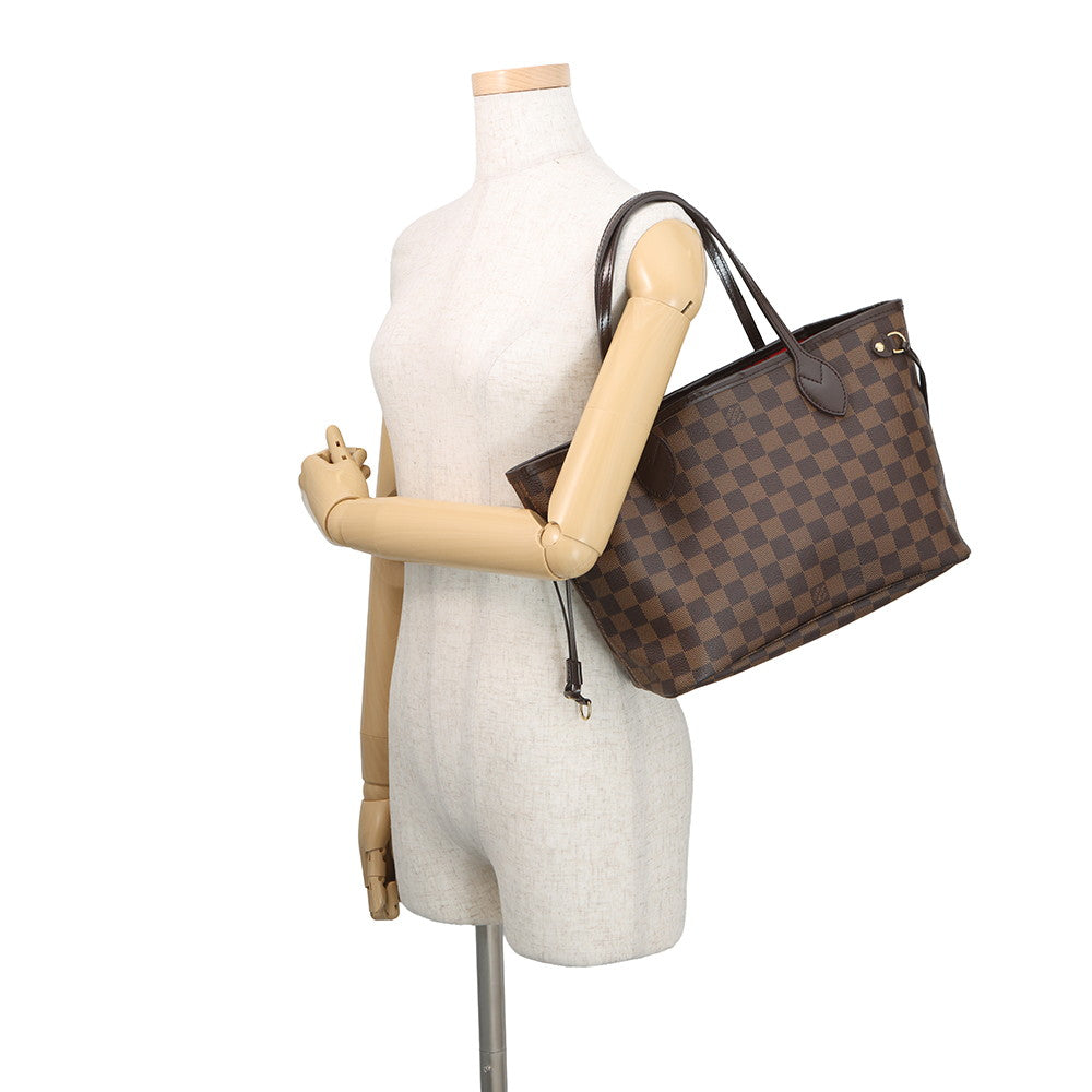 LOUIS VUITTON Neverfull RedN51109 Damier Ebene Canvas Size PM