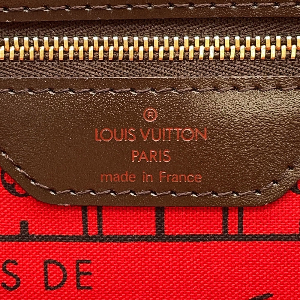 LOUIS VUITTON Neverfull RedN51109 Damier Ebene Canvas Size PM