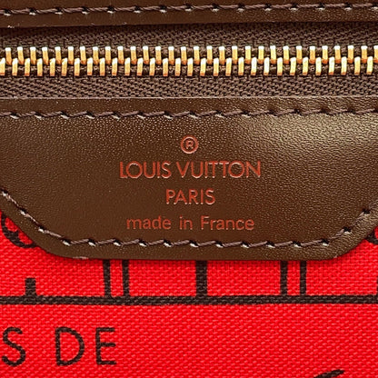 LOUIS VUITTON Neverfull RedN51109 Damier Ebene Canvas Size PM