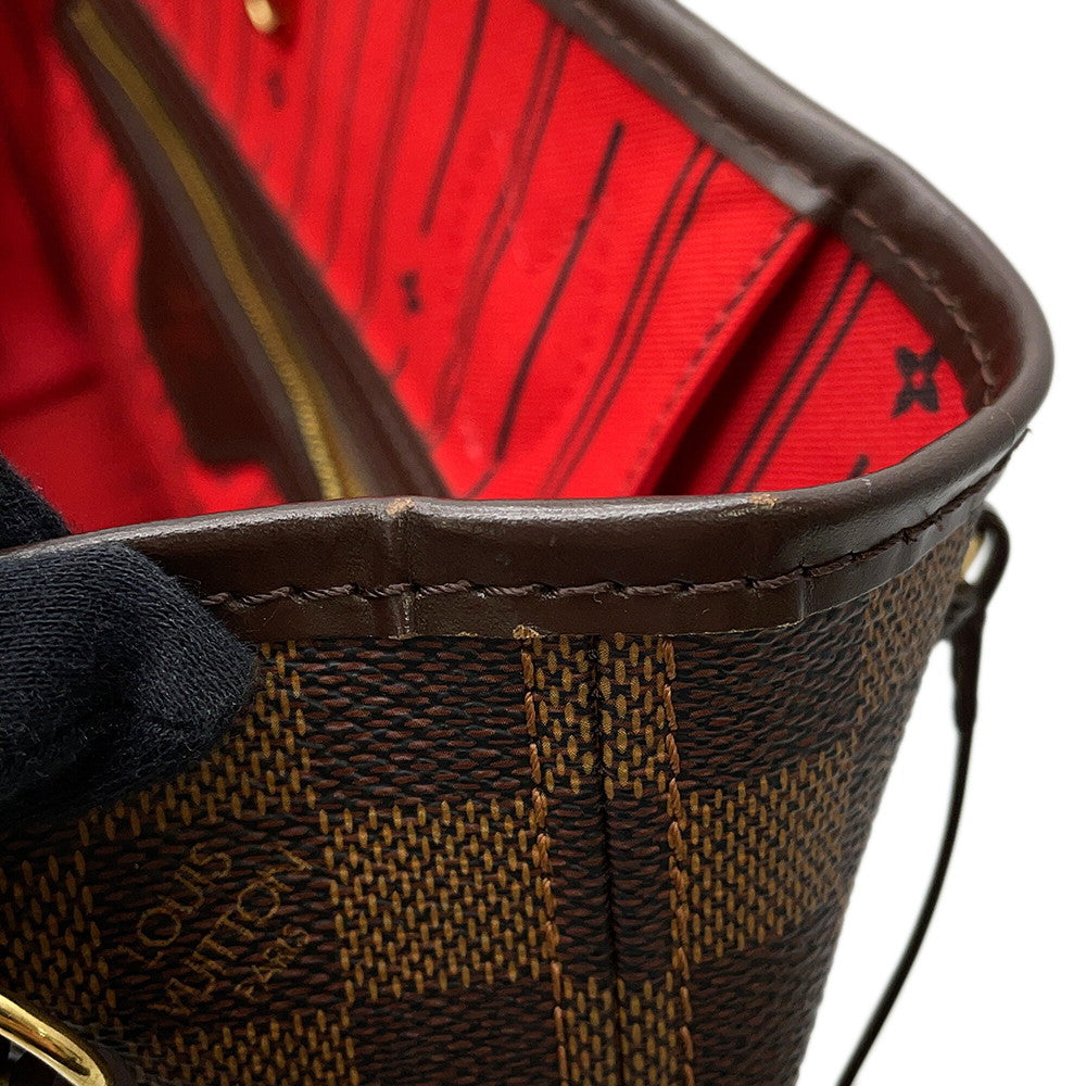 LOUIS VUITTON Neverfull RedN51109 Damier Ebene Canvas Size PM