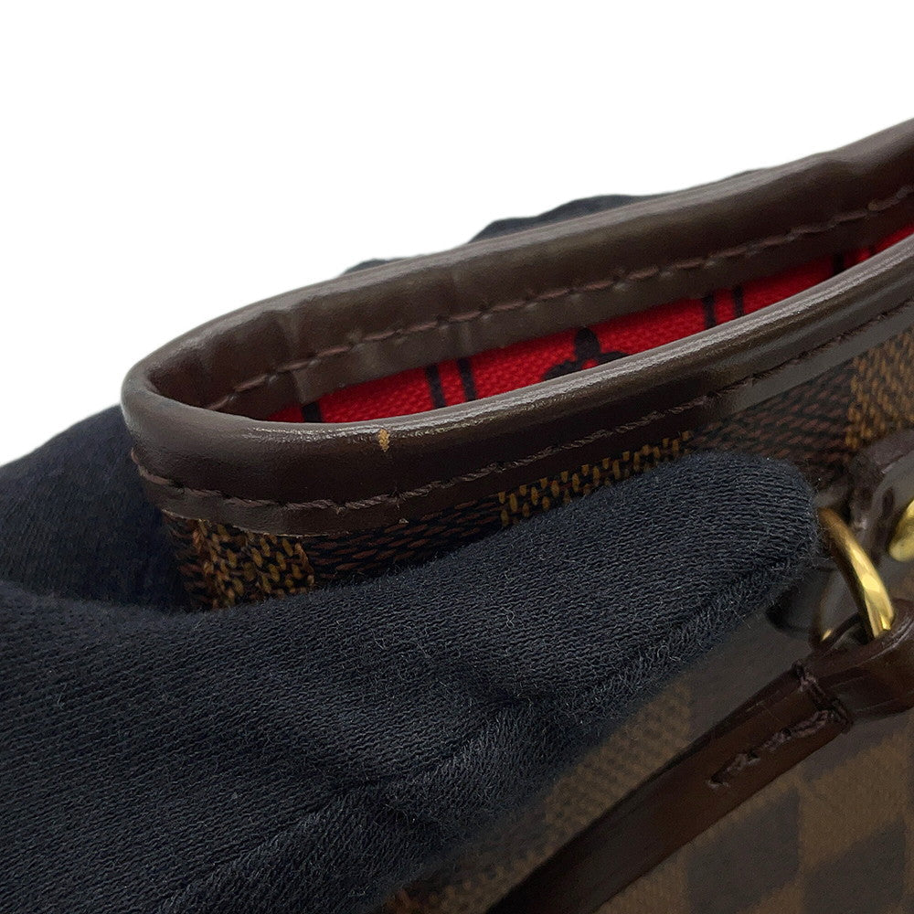 LOUIS VUITTON Neverfull RedN51109 Damier Ebene Canvas Size PM