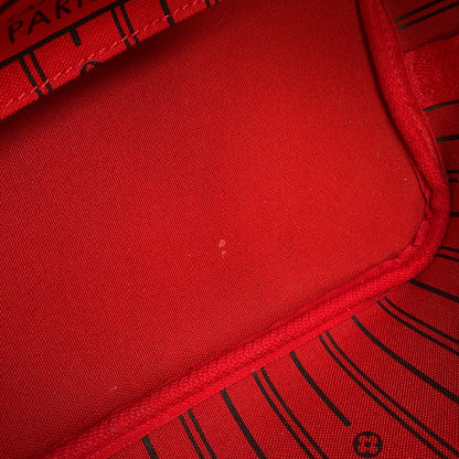 LOUIS VUITTON Neverfull RedN51109 Damier Ebene Canvas Size PM
