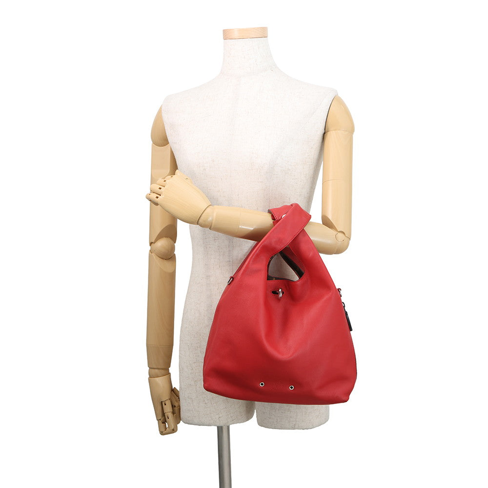 LOUIS VUITTON Atlantis Red Leather Monogram Size PM