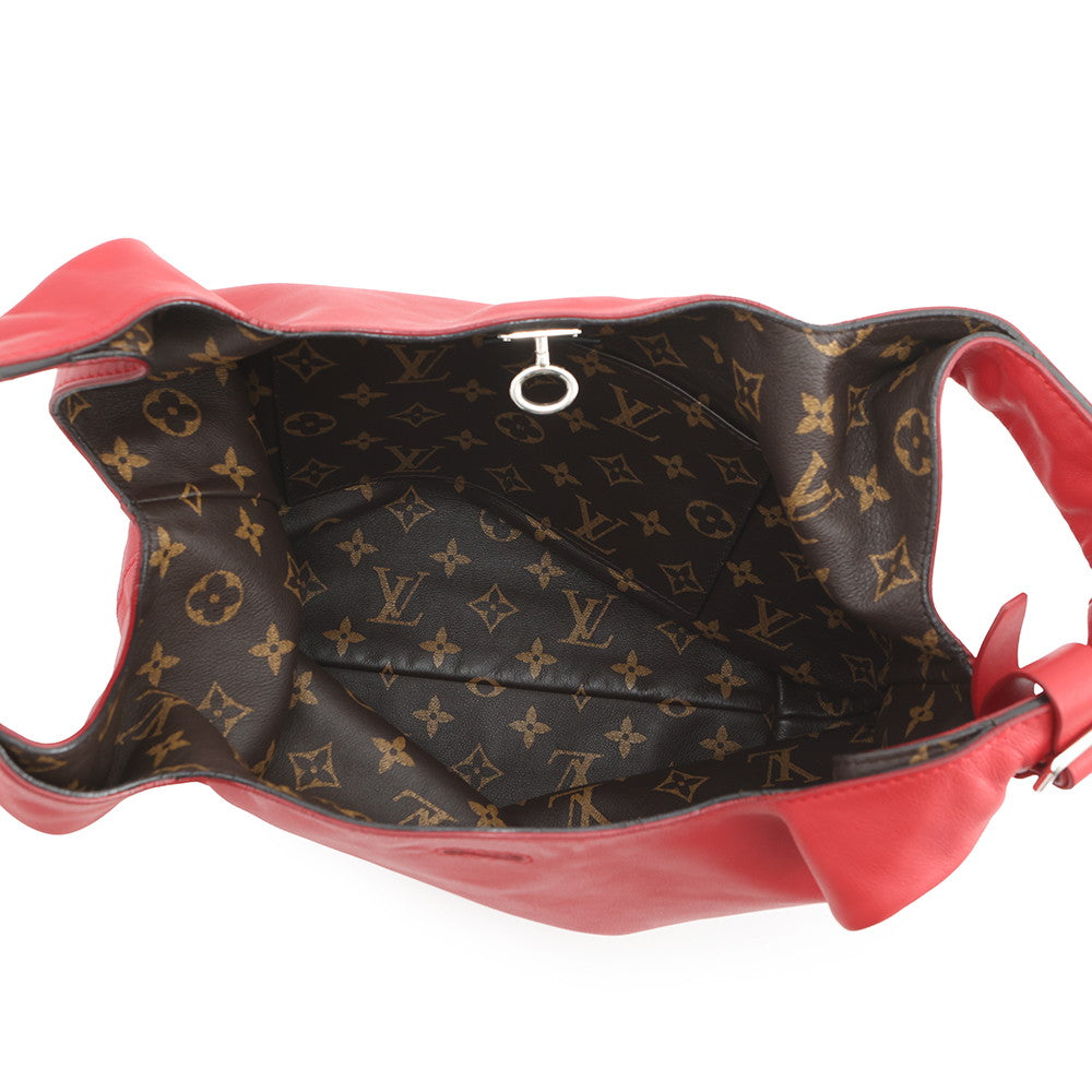 LOUIS VUITTON Atlantis Red Leather Monogram Size PM