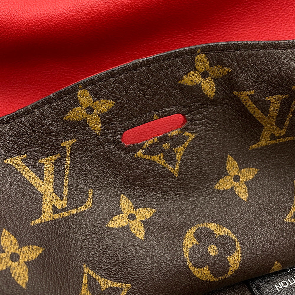 LOUIS VUITTON Atlantis Red Leather Monogram Size PM