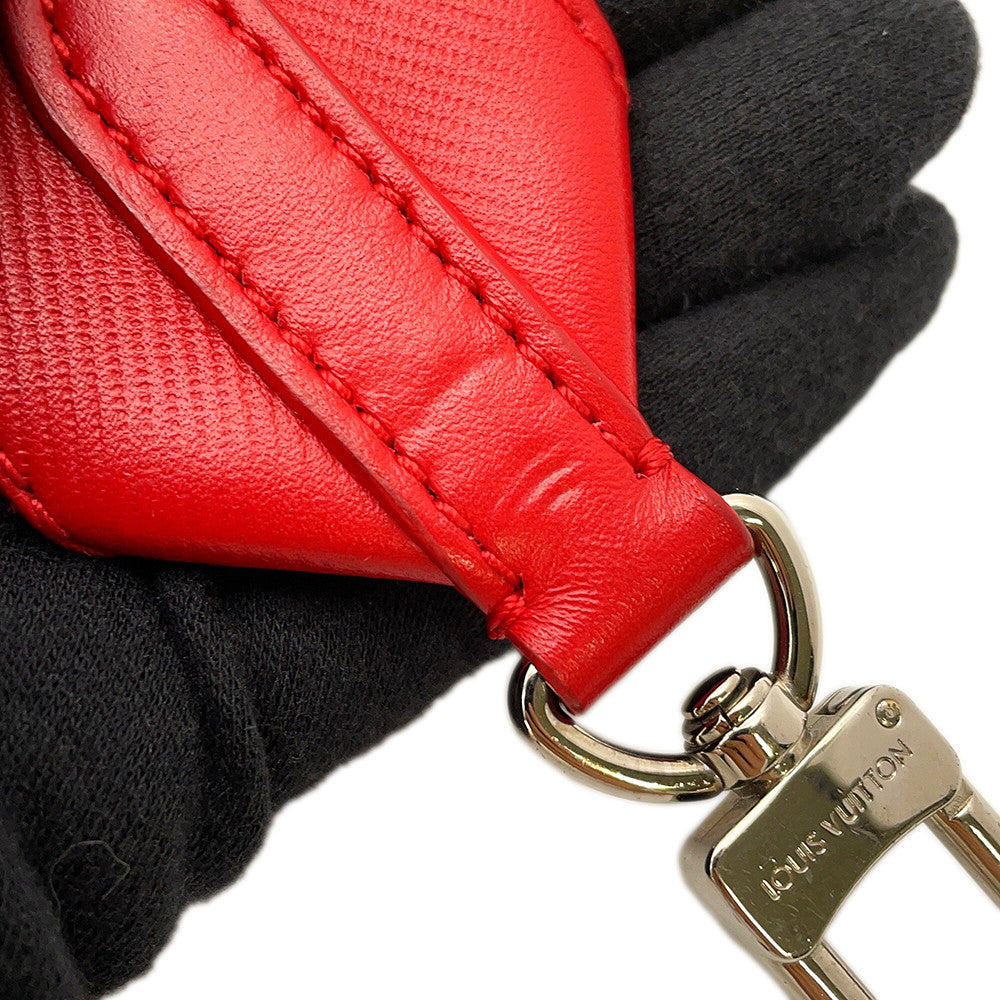 LOUIS VUITTON Atlantis Red Leather Monogram Size PM