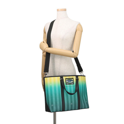 LOUIS VUITTON Weekend tote Green/YellowM59919 Damier stripe Size PM