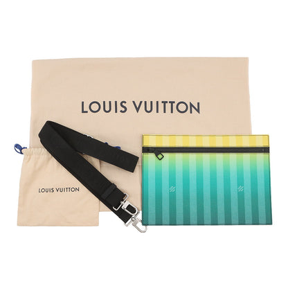 LOUIS VUITTON Weekend tote Green/YellowM59919 Damier stripe Size PM