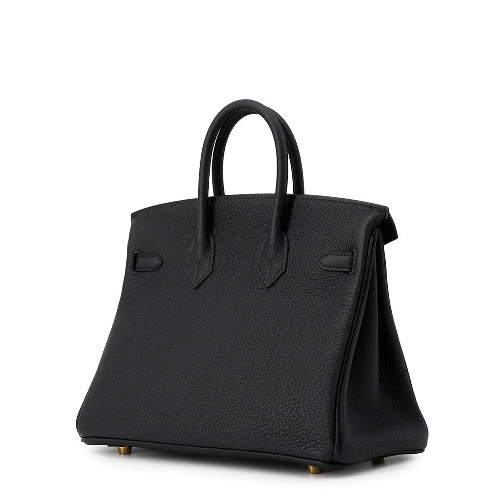 HERMES Birkin Black Togo Leather Size 25