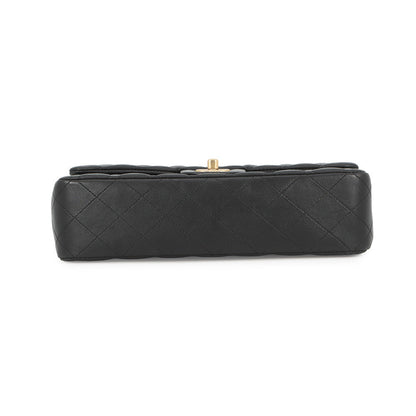 CHANEL Matelasse Double Flap Egyptian Bag Charm Chain Shoulder Bag BlackA01112 Lambskin Size 25
