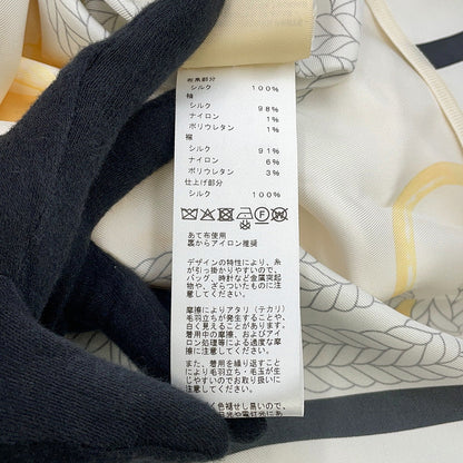 HERMES Blouse Palefroi Remix Size 34 Blanc NarkleH5H0628DLTL34 Silk100%