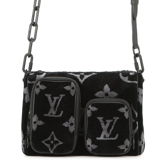 LOUIS VUITTON Keepall Bandouliere NoirM45438 Monogram Eclipse Tuftage Size 25