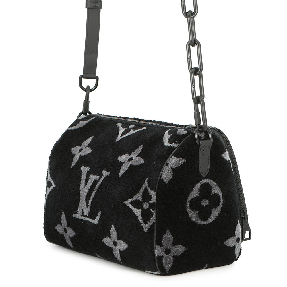 LOUIS VUITTON Keepall Bandouliere NoirM45438 Monogram Eclipse Tuftage Size 25