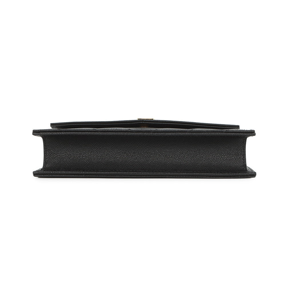 SAINT LAURENT PARIS Cassandra Envelope Chain Wallet Black393953BOW011000 Leather