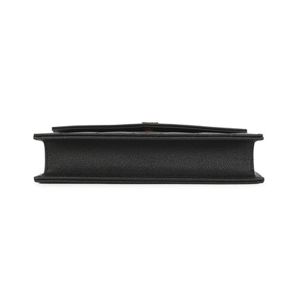 SAINT LAURENT PARIS Cassandra Envelope Chain Wallet Black393953BOW011000 Leather