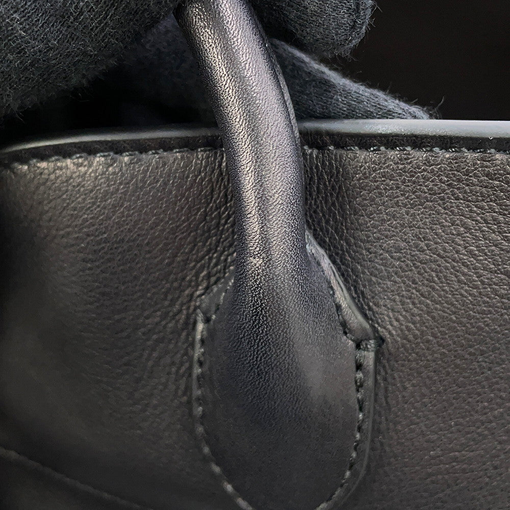 The Row Soft Margaux BlackW1586L72BLSG Leather Size 12
