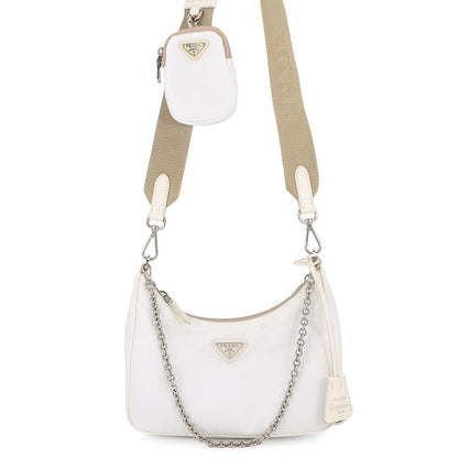 PRADA Re-NylonBag White1BH204 Nylon