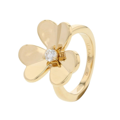 Van Cleef & Arpels Frivole Ring 1 flower Size Small 42/#2VCARP2DS42/VCARP2DS00 18K Yellow Gold