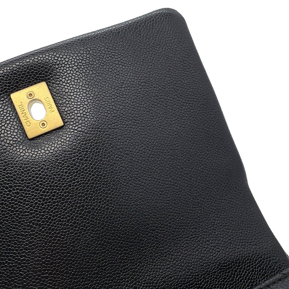 CHANEL Mini Matelasse ChainShoulder Bag BlackAS3467 Caviar Leather