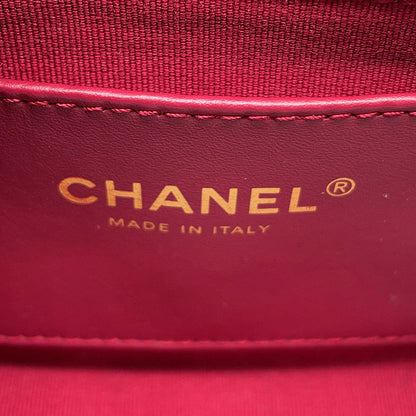 CHANEL Mini Matelasse ChainShoulder Bag BlackAS3467 Caviar Leather