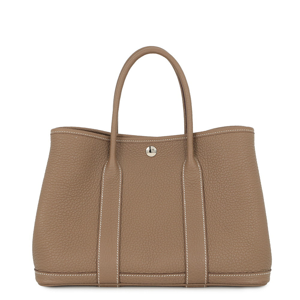 HERMES Garden Party Etoupe Negonda Leather Size TPM