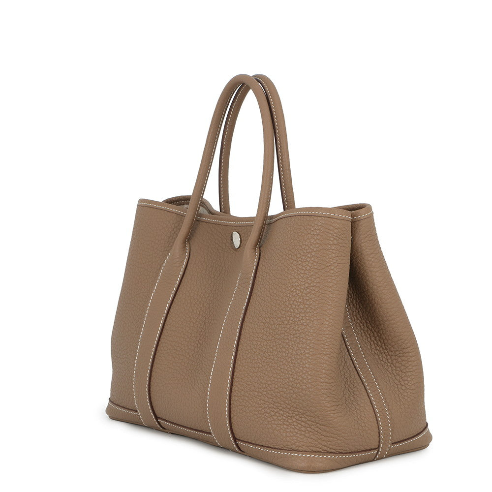 HERMES Garden Party Etoupe Negonda Leather Size TPM